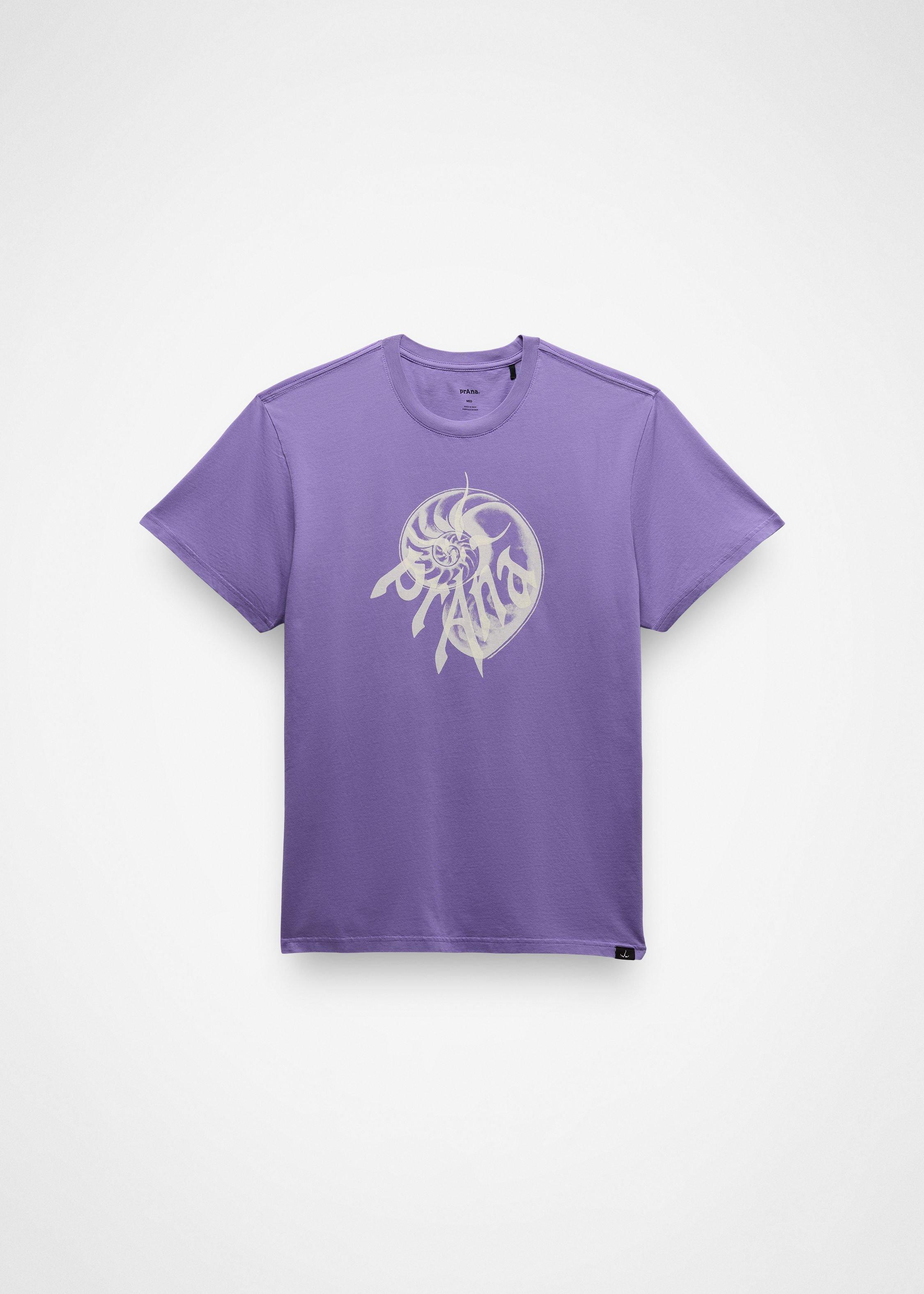 Gender Neutral prAna Heritage Nautilus Short Sleeve Graphic Tee - Hyacinth