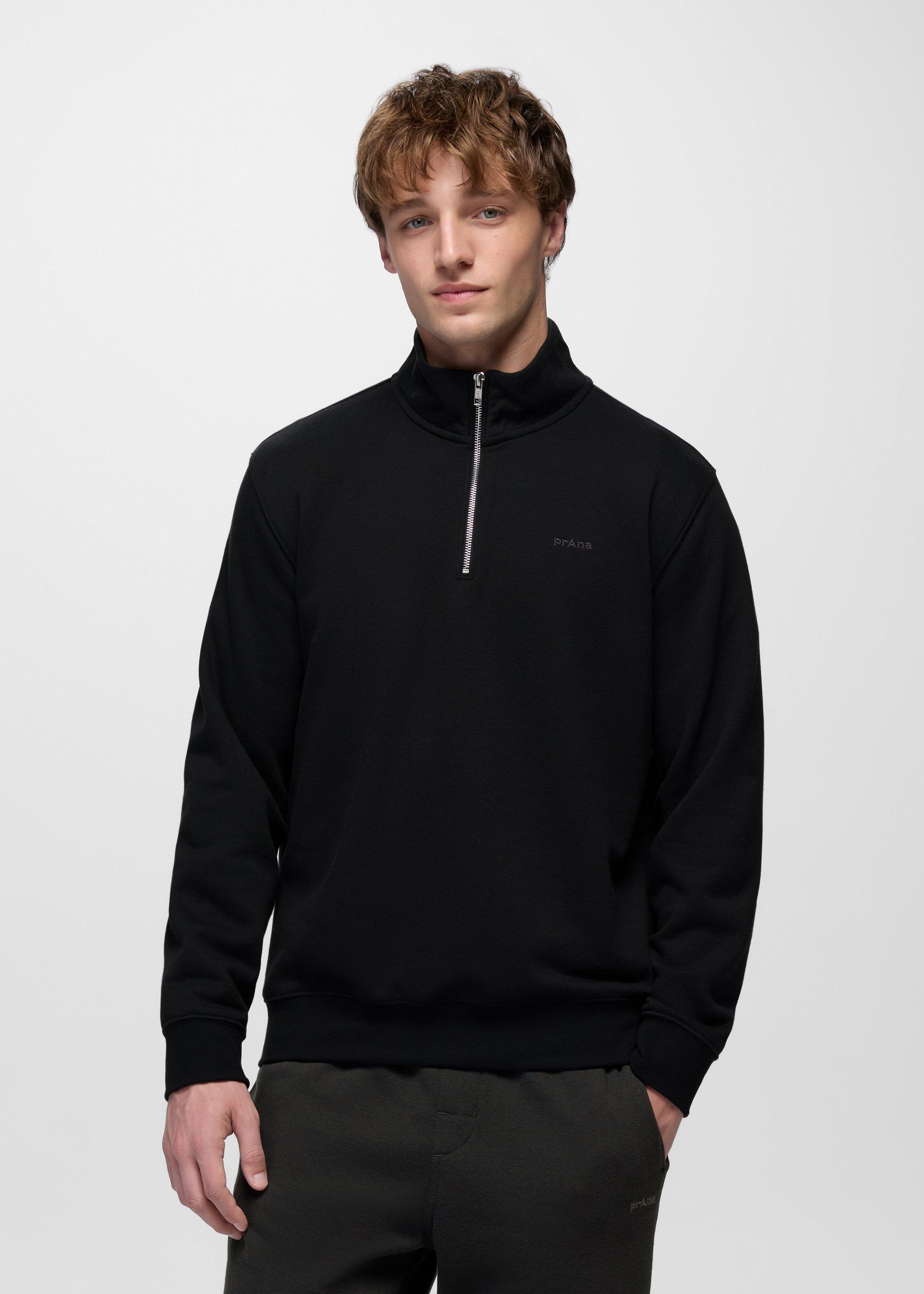 Mens prAna Fleece 1/4 Zip - Black