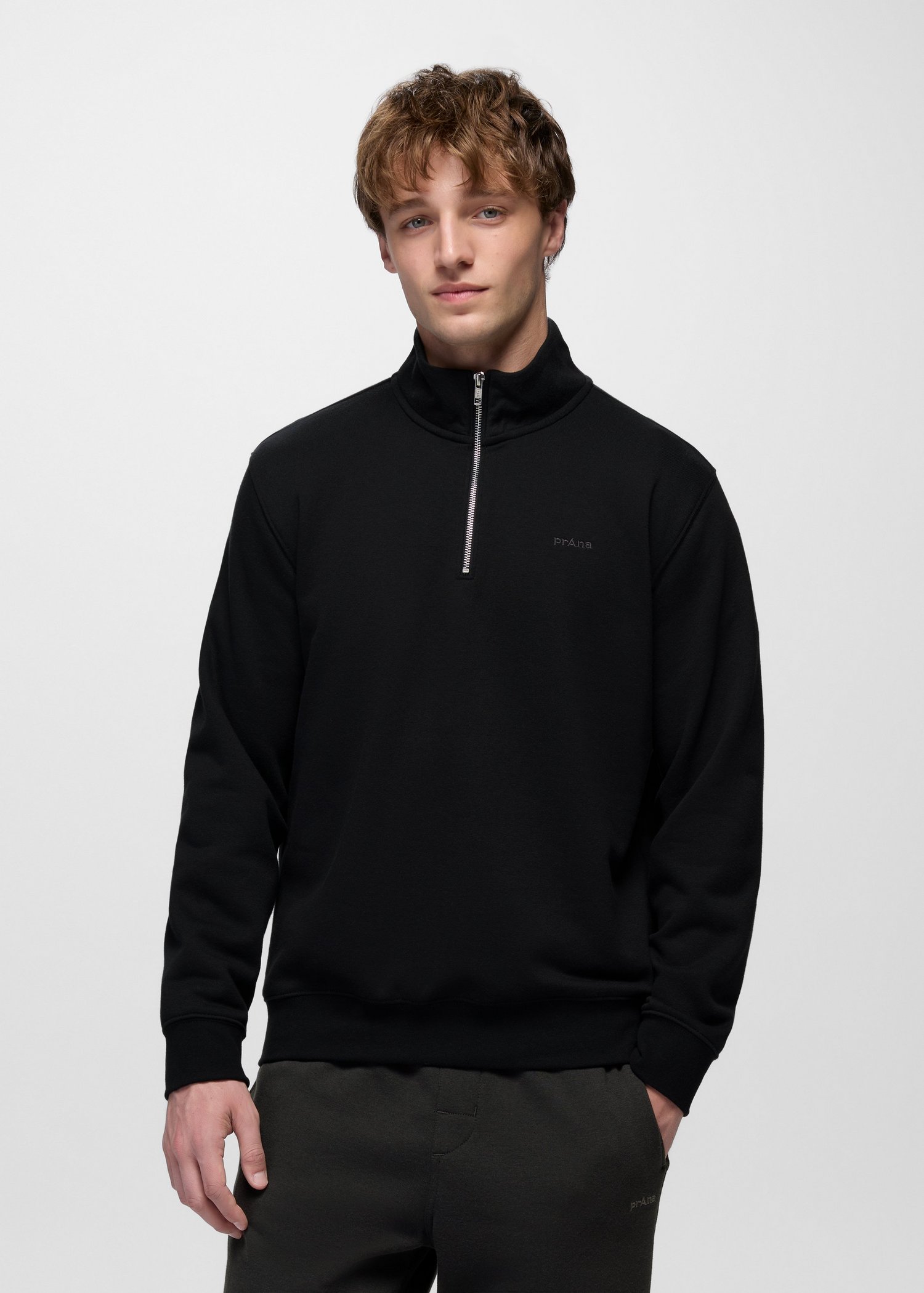 Mens prAna Fleece 1/4 Zip - Black