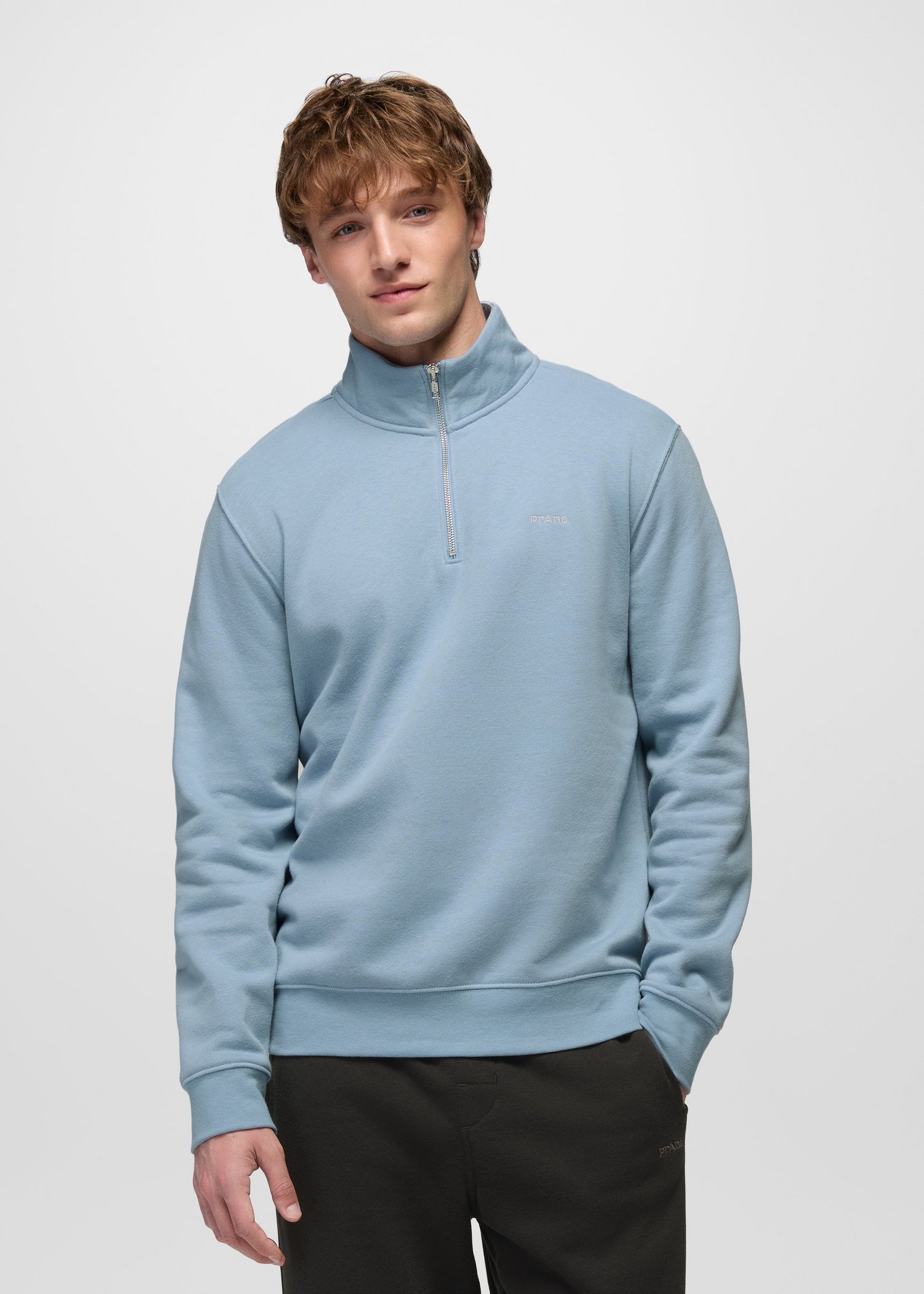 Mens prAna Fleece 1/4 Zip - Glacier Skies