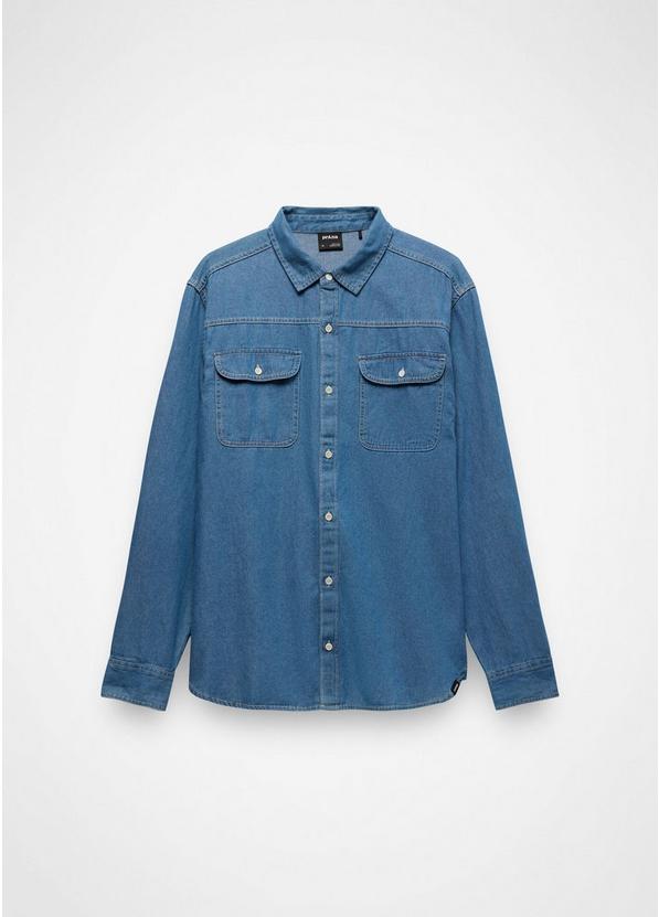 Meares Denim Long Sleeve Shirt, Color: Medium Wash, image 6