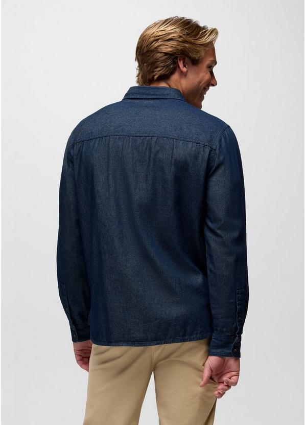 Meares Denim Long Sleeve Shirt, Color: Dark Wash, image 2
