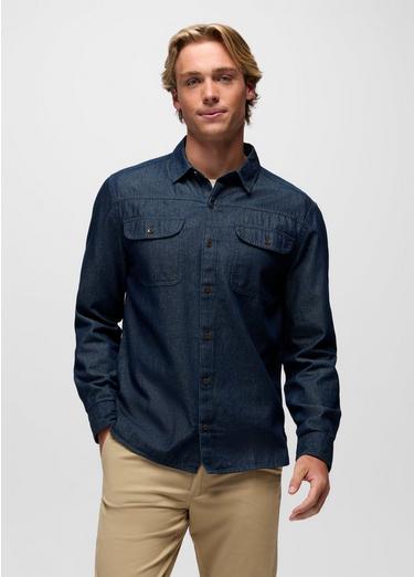 Meares Denim Long Sleeve Shirt, Color: Dark Wash, image 5