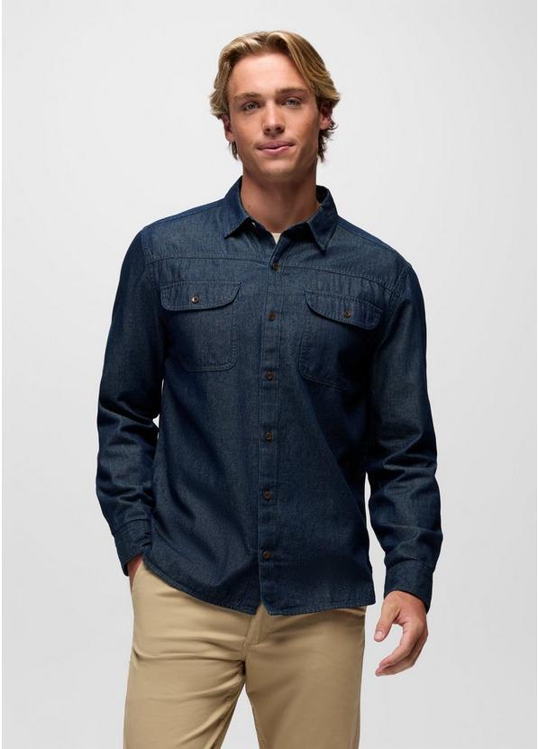 Meares Denim Long Sleeve Shirt, Color: Dark Wash, image 1