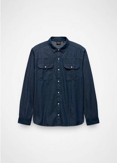 Meares Denim Long Sleeve Shirt, Color: Dark Wash, image 8
