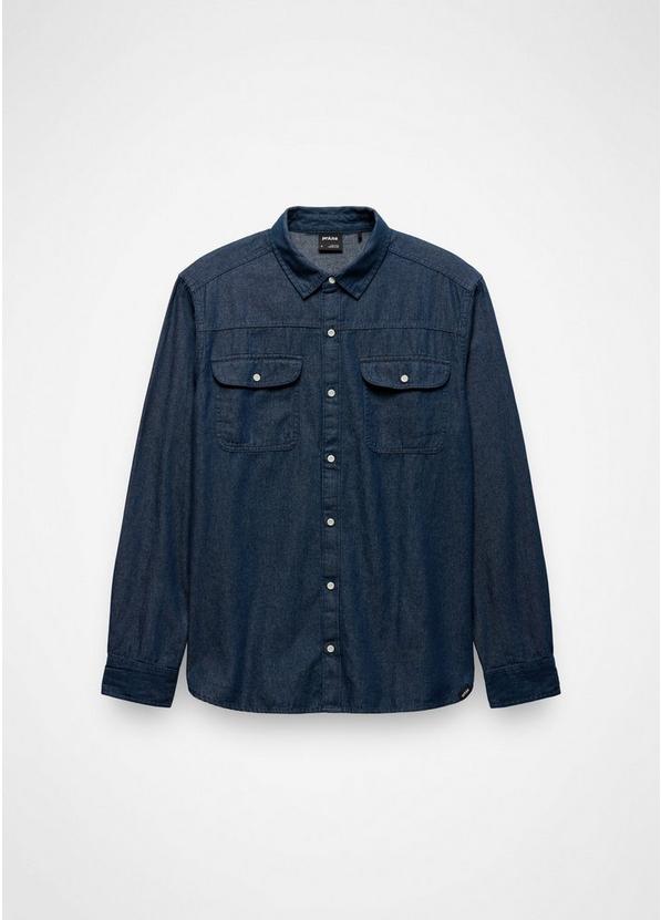 Meares Denim Long Sleeve Shirt, Color: Dark Wash, image 4
