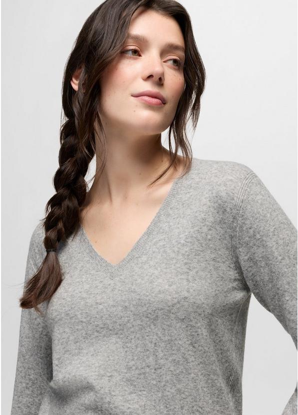 Three Falls V-Neck Sweater, Color: Heather Grey, image 3