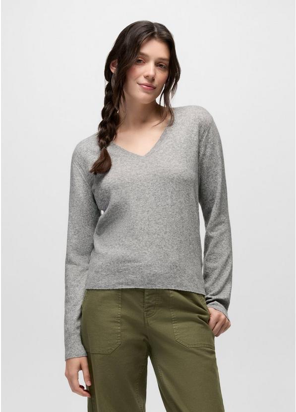 Three Falls V-Neck Sweater, Color: Heather Grey, image 1