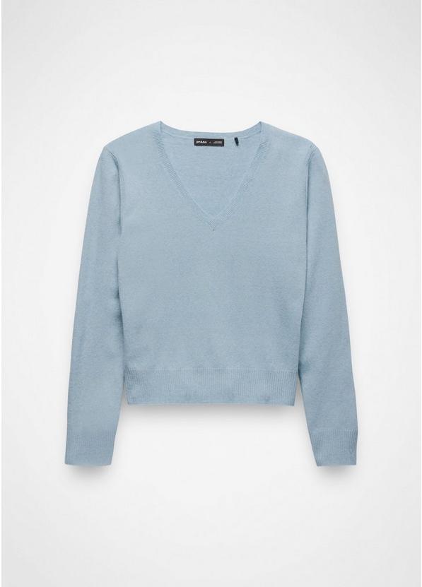 Three Falls V-Neck Sweater, Color: Glacier Skies, image 6