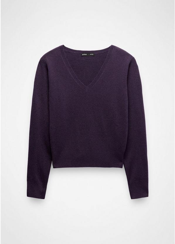 Three Falls V-Neck Sweater, Color: Huckleberry, image 7