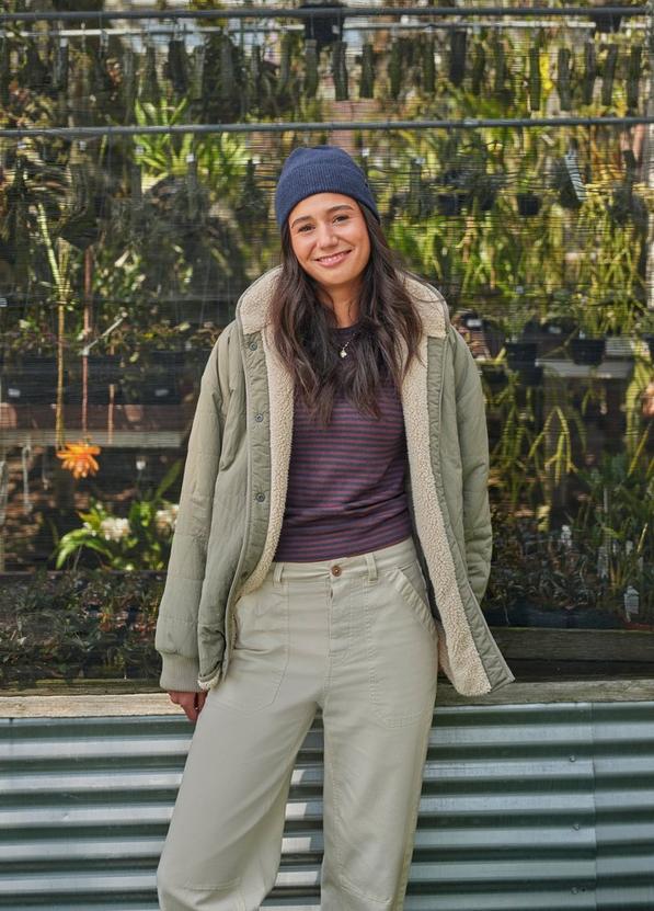 Encinitas Reversible Coat, Color: Sage / Stone, image 9