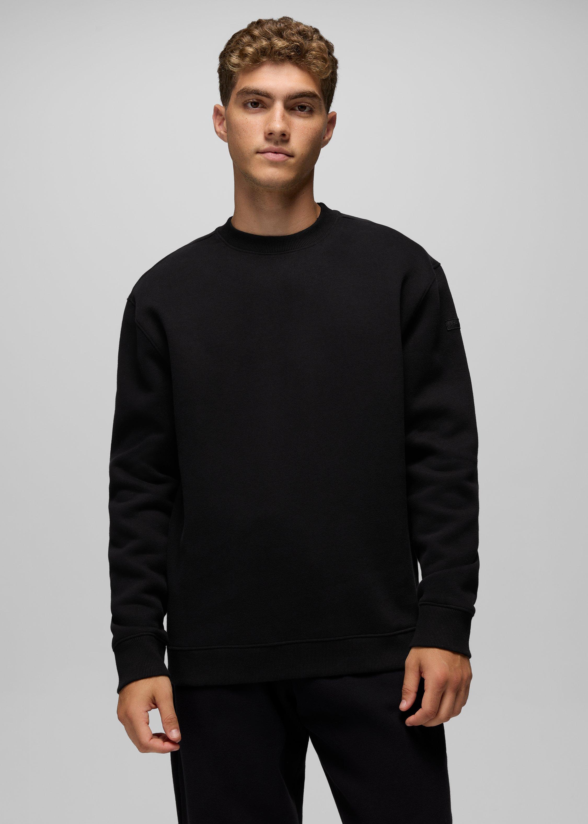 Mens prAna DreamFleece Crew Sweatshirt - Black