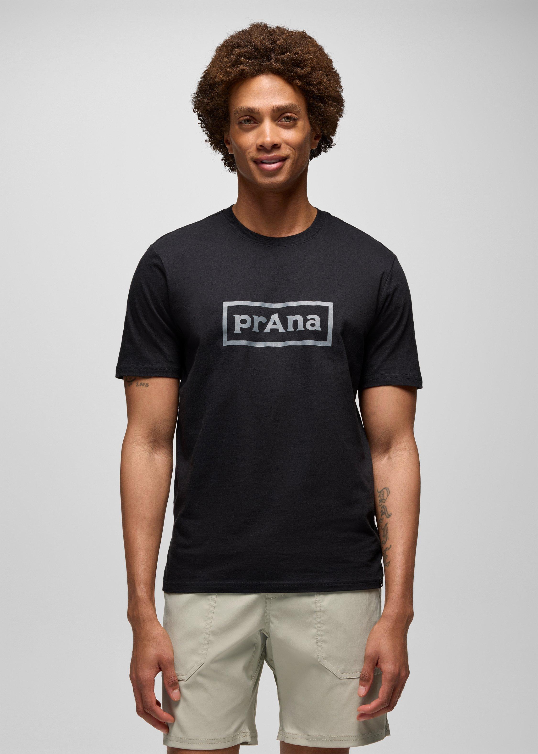 Mens prAna Ingrained Graphic Tee - Black