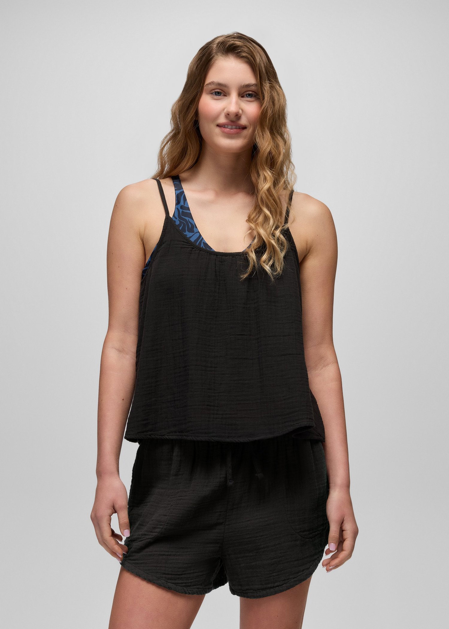 Womens prAna Hideaways Tank - Black