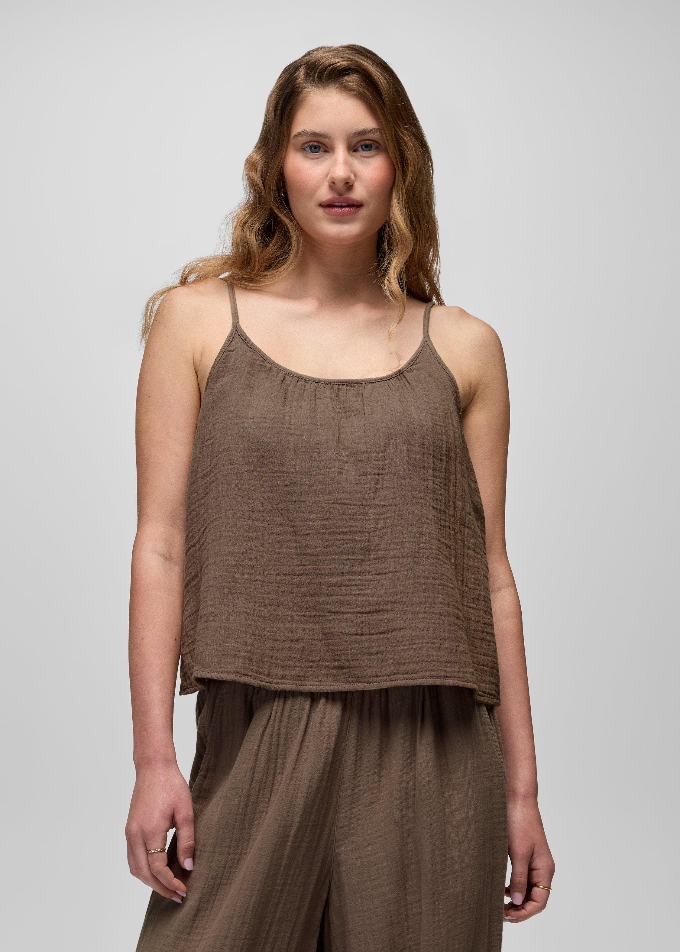 Womens prAna Hideaways Tank - Mud