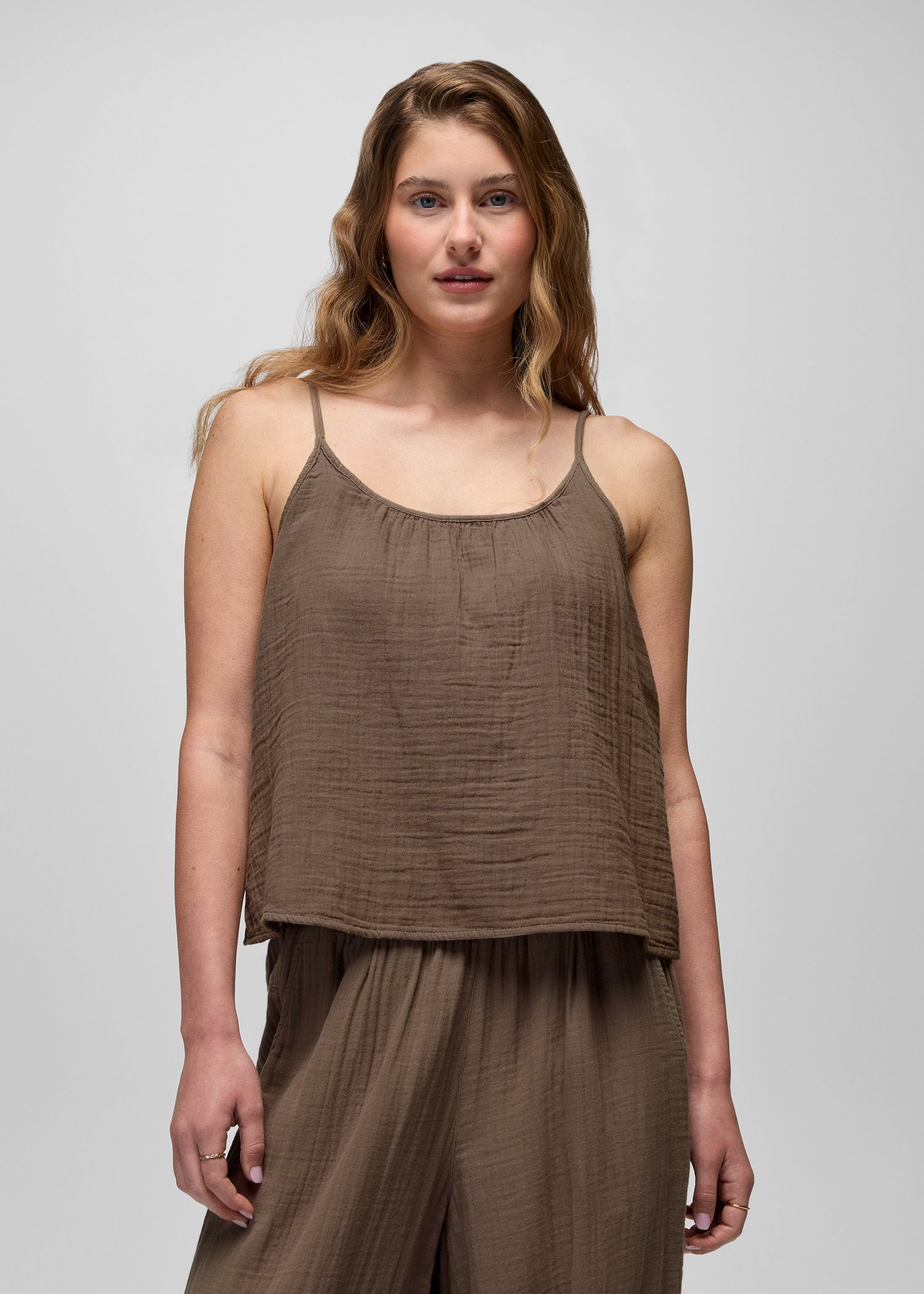 Womens prAna Hideaways Tank - Mud