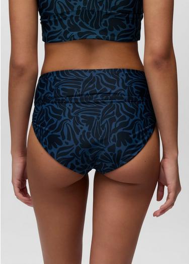 Summer Wave High Rise Swim Bottom, Color: Black Seaweed, image 11