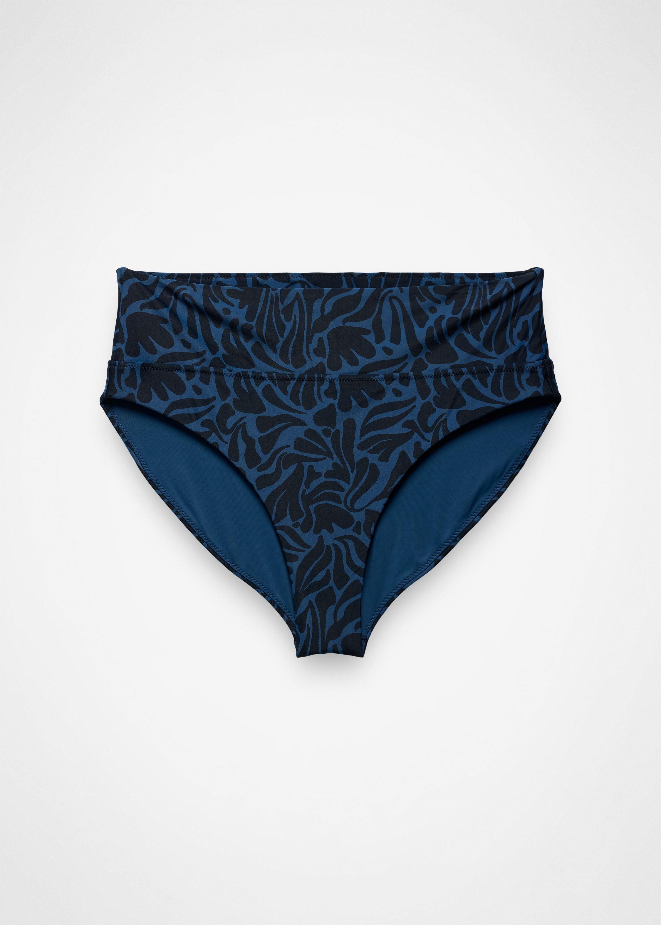 Womens prAna Summer Wave High Rise Swim Bottom - Black Seaweed
