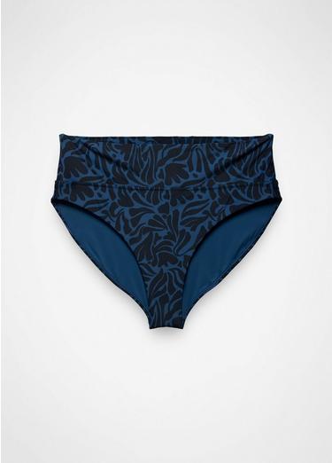 Summer Wave High Rise Swim Bottom, Color: Black Seaweed, image 9
