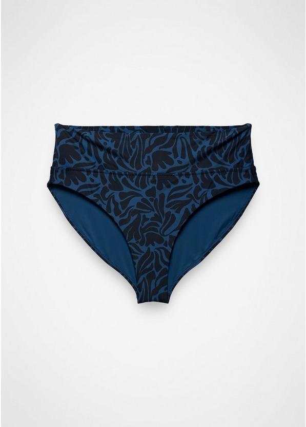 Summer Wave High Rise Swim Bottom, Color: Black Seaweed, image 1