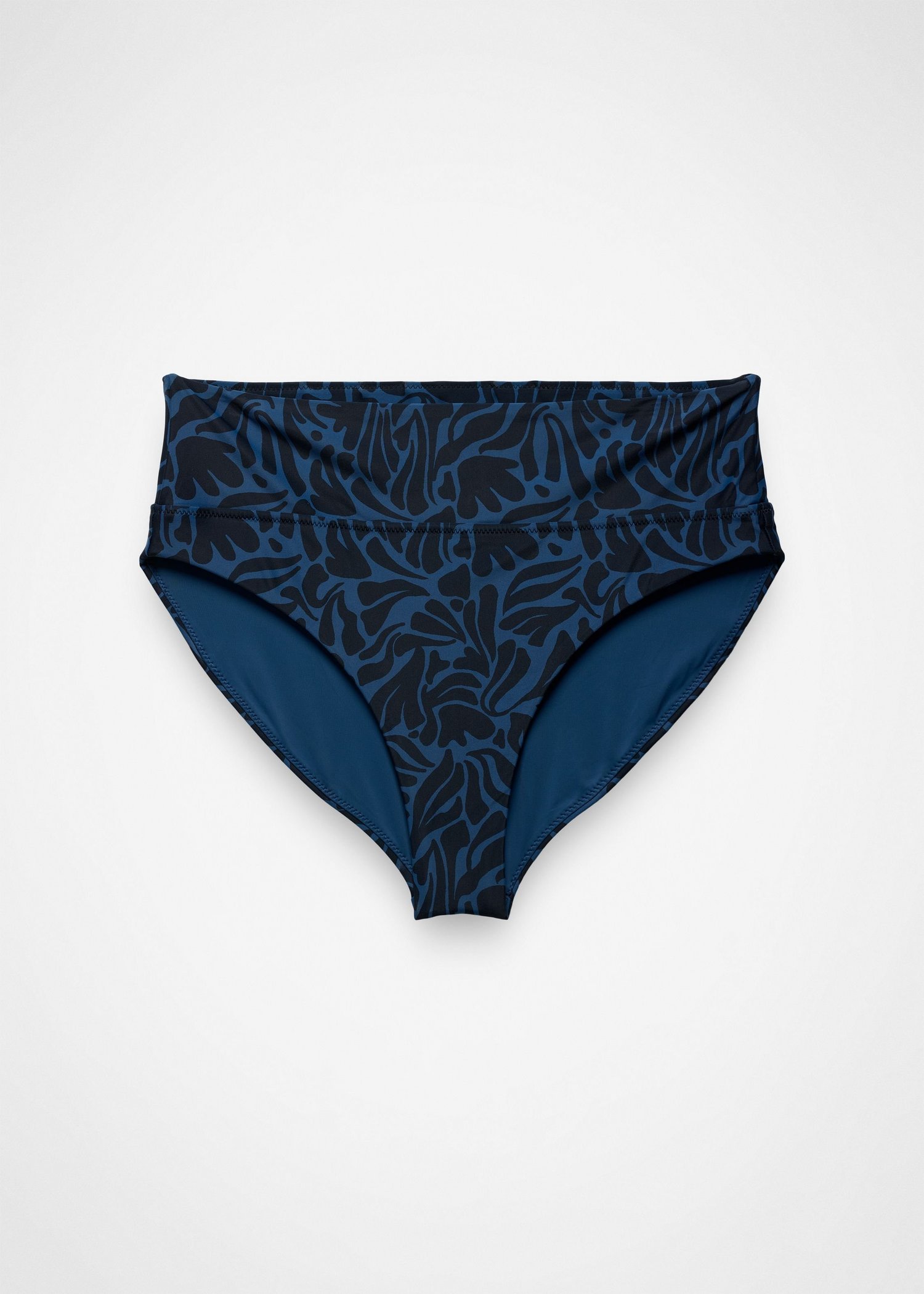 Womens prAna Summer Wave High Rise Swim Bottom - Black Seaweed