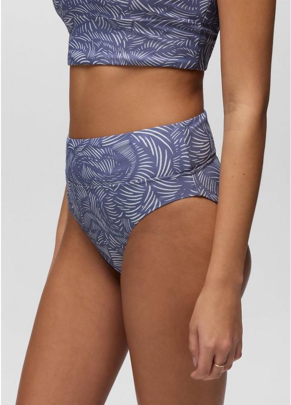 Summer Wave High Rise Swim Bottom, Color: Taro Currents, image 2