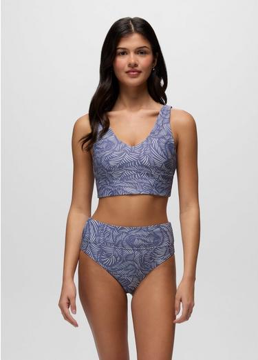 Summer Wave High Rise Swim Bottom, Color: Taro Currents, image 16