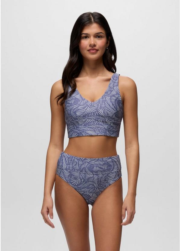 Summer Wave High Rise Swim Bottom, Color: Taro Currents, image 4