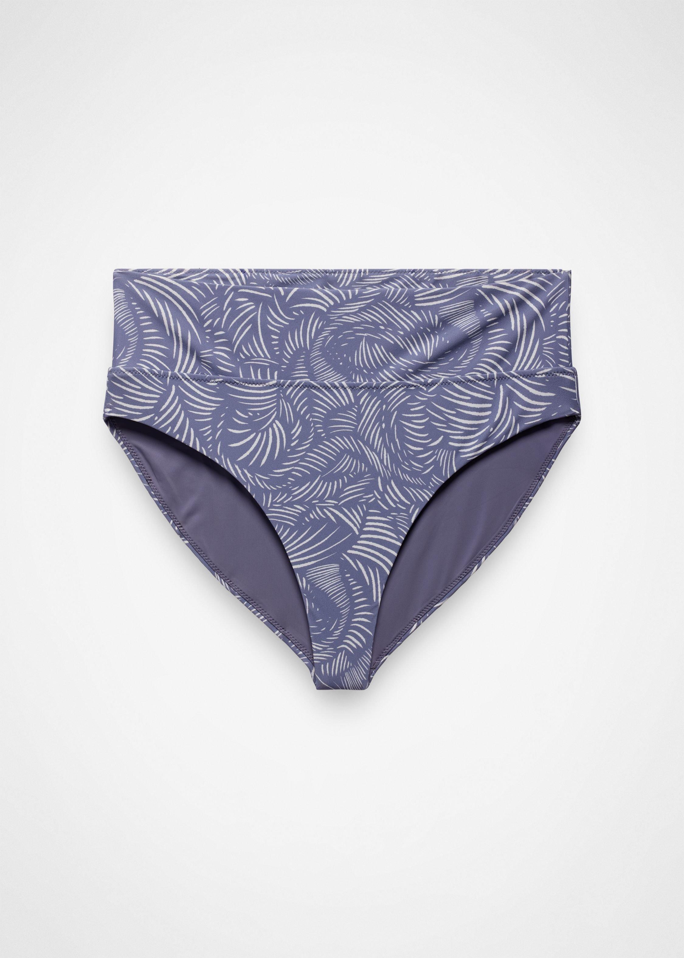 Womens prAna Summer Wave High Rise Swim Bottom - Taro Currents