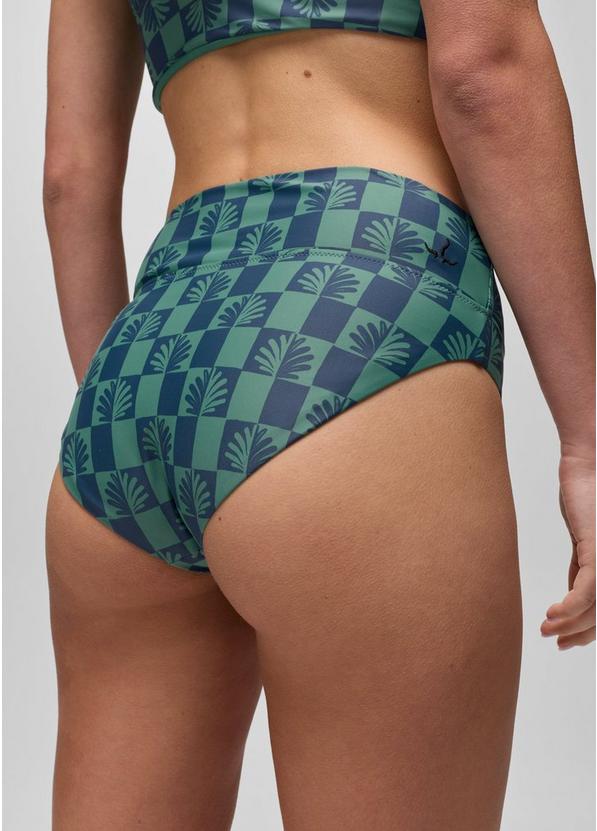 Summer Wave High Rise Swim Bottom, Color: Bluff Blue Checker, image 3