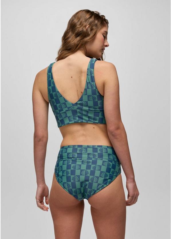 Summer Wave High Rise Swim Bottom, Color: Bluff Blue Checker, image 5