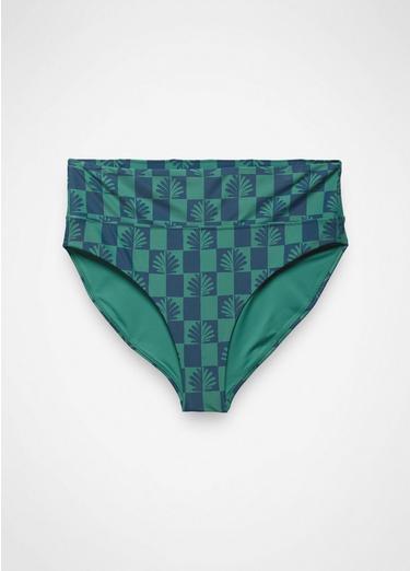 Summer Wave High Rise Swim Bottom, Color: Bluff Blue Checker, image 5