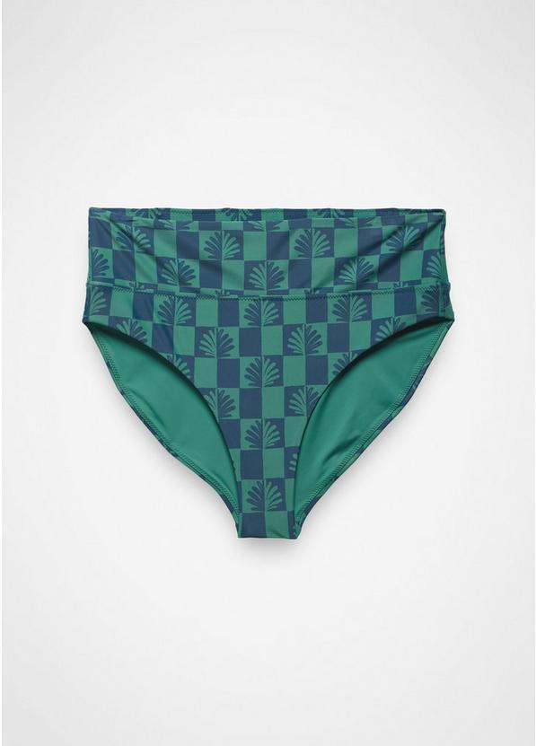 Summer Wave High Rise Swim Bottom, Color: Bluff Blue Checker, image 1