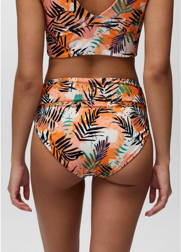 Summer Wave High Rise Swim Bottom, Color: Papaya Island Fever, image 3