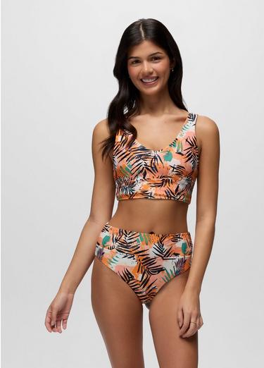 Summer Wave High Rise Swim Bottom, Color: Papaya Island Fever, image 4