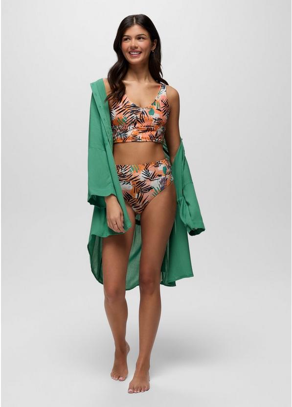 Summer Wave High Rise Swim Bottom, Color: Papaya Island Fever, image 6