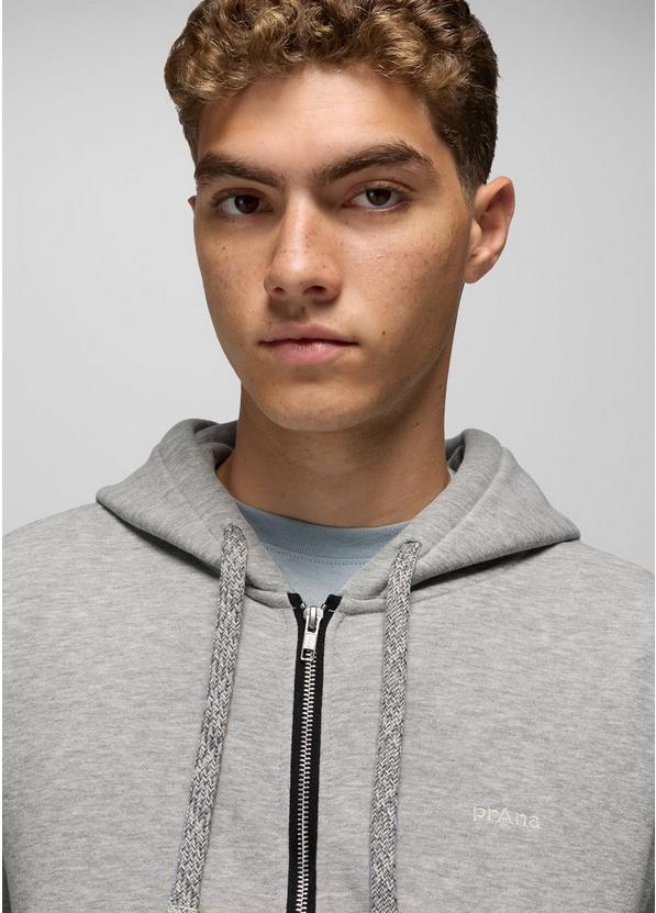 prAna Fleece Full Zip Hoodie, Color: Heather Grey, image 3