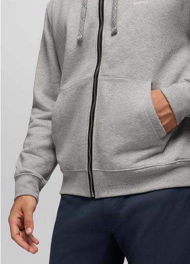 prAna Fleece Full Zip Hoodie, Color: Heather Grey, image 8