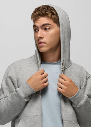 prAna Fleece Full Zip Hoodie, Color: Heather Grey, image 4