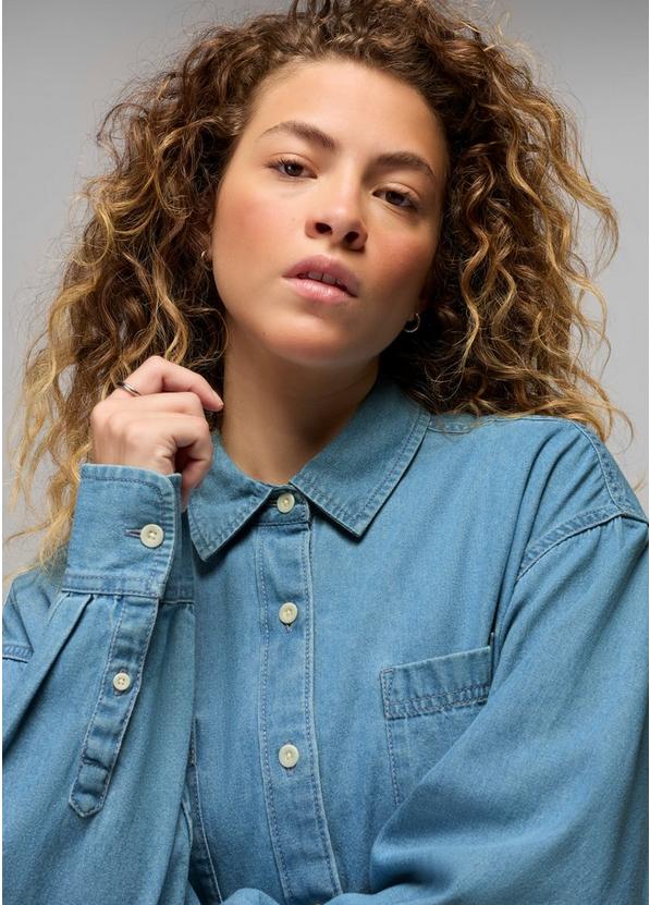 Mountain Maven Denim Shirt, Color: Blue Denim, image 3