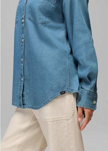Mountain Maven Denim Shirt, Color: Blue Denim, image 4