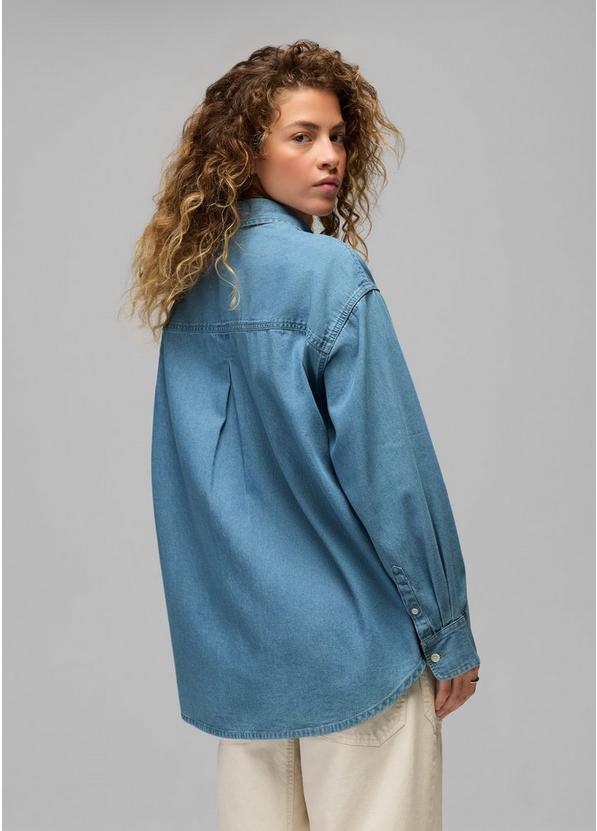 Mountain Maven Denim Shirt, Color: Blue Denim, image 2