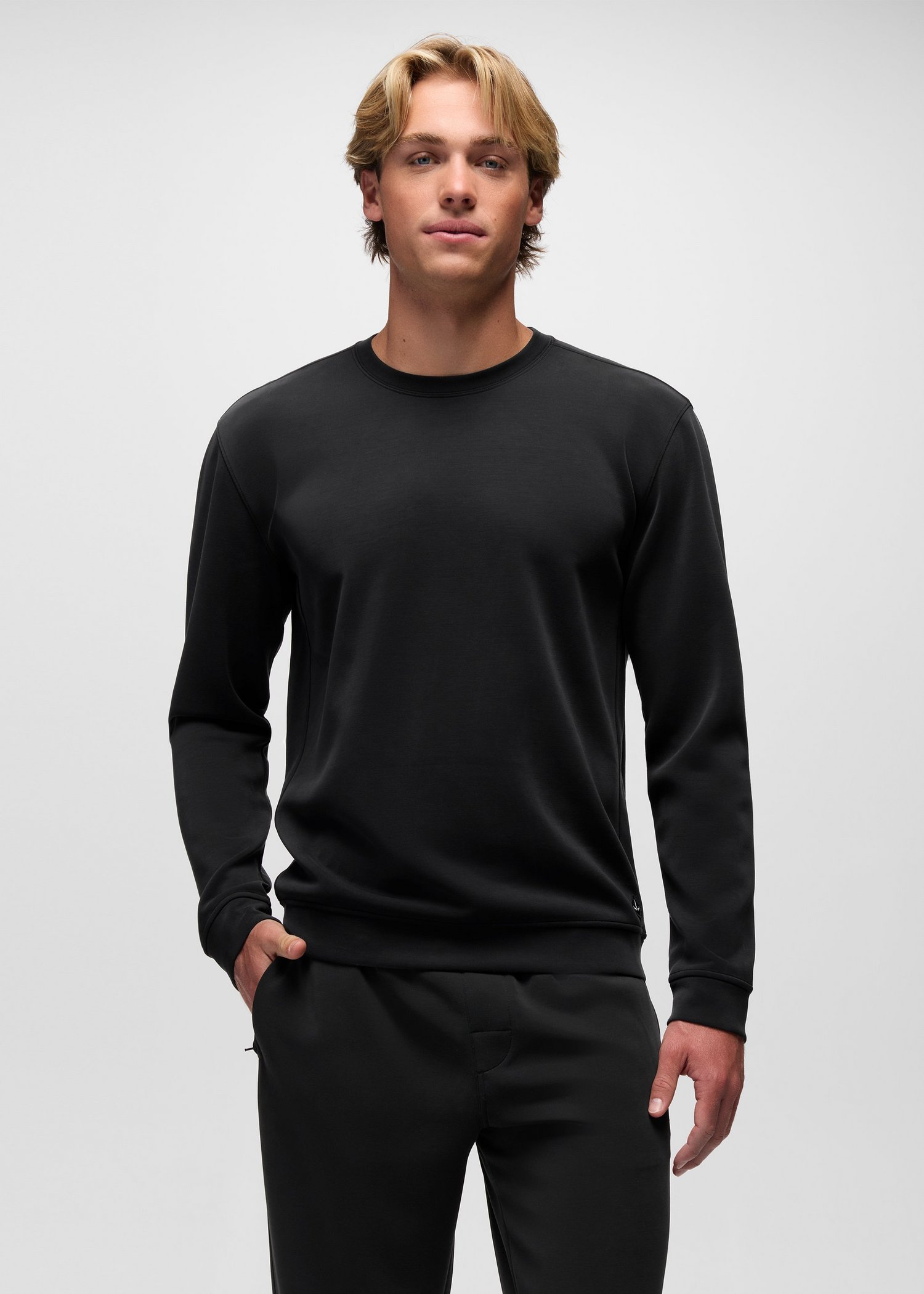Mens prAna Shea Soft Crewneck - Black