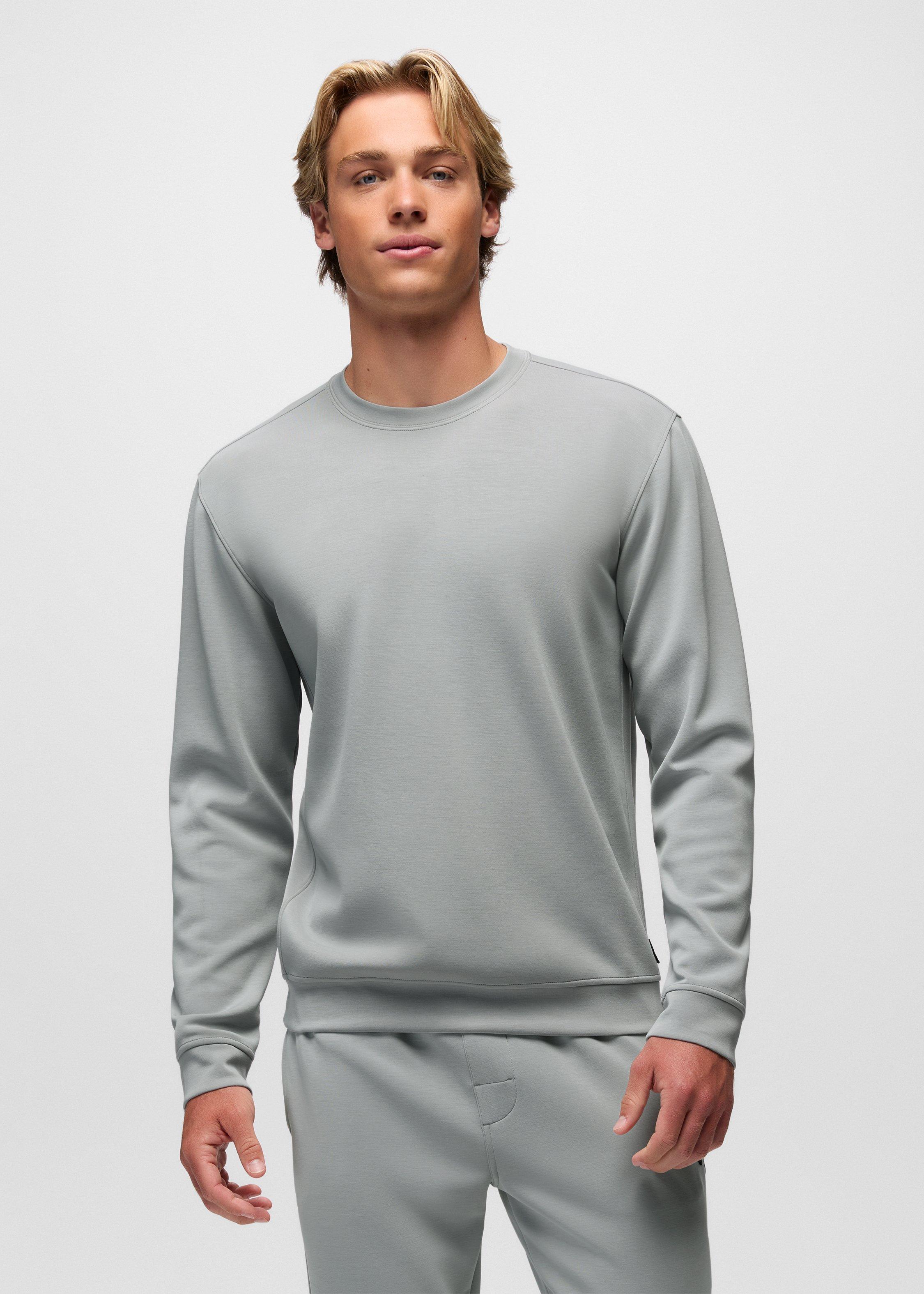 Mens prAna Shea Soft Crewneck - Sterling