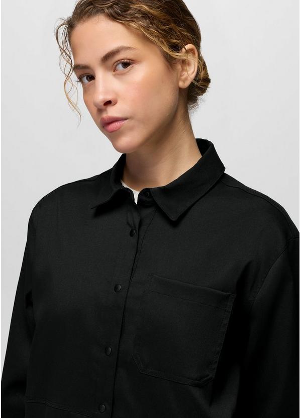 Stretch Zion Long Sleeve Button Up, Color: Black, image 3