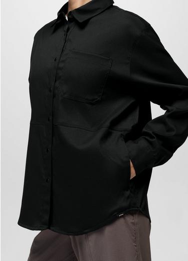 Stretch Zion Long Sleeve Button Up, Color: Black, image 12