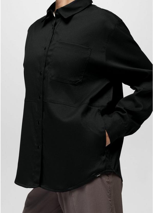 Stretch Zion Long Sleeve Button Up, Color: Black, image 4