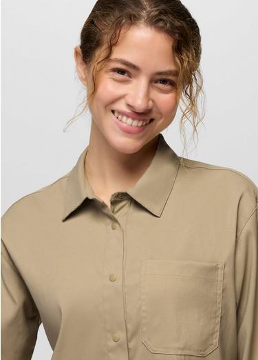 Stretch Zion Long Sleeve Button Up, Color: Sandbar, image 3