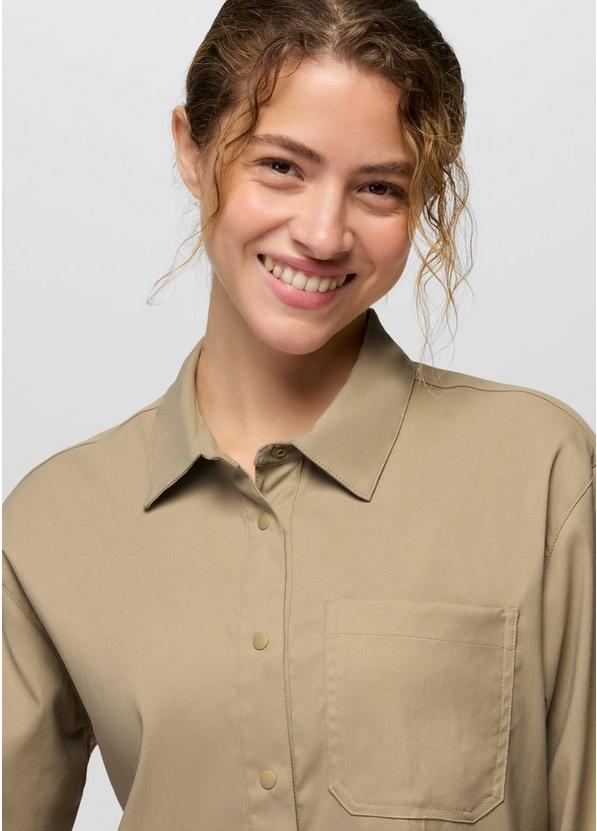 Stretch Zion Long Sleeve Button Up, Color: Sandbar, image 3