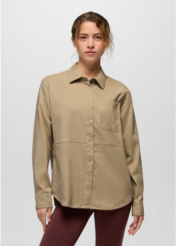 Stretch Zion Long Sleeve Button Up, Color: Sandbar, image 1